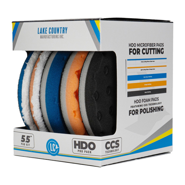 Lake Country 125mm HDO CCS ProPack 5 Polierpads Mikrofiber &amp; Foam