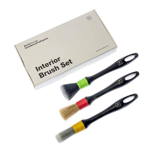 Koch Chemie Interior Brush Set 3 Pinsel im Set rot, gelb, grün